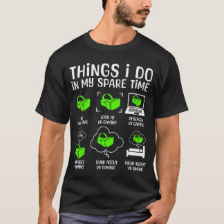 Virtual Reality VR for Men Boys Gaming Gamer Heads T-Shirt