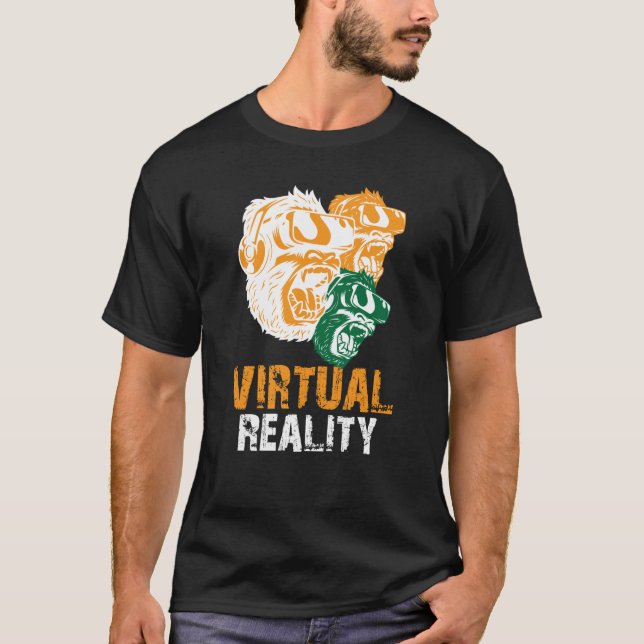Virtual Reality VR Games Gaming Player Affe Apfel T-Shirt (Vorderseite)