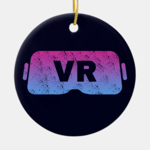 Virtual-Reality-VR-Retrosammler-Videobrille Keramik Ornament