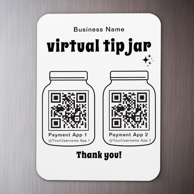Virtual Tip Jar mit 2 QR Code Magnet (Von Creator hochgeladen)