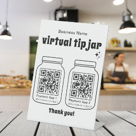 Virtual Tip Jar mit 2 QR Code Sockelschild