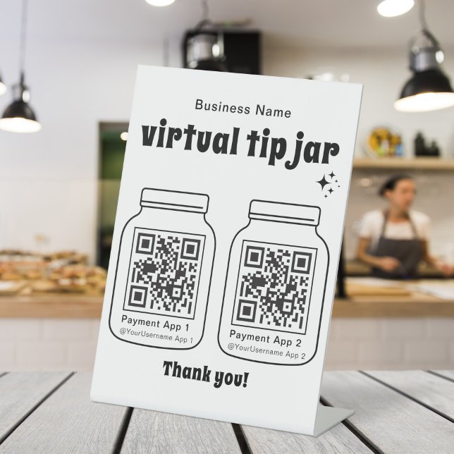 Virtual Tip Jar mit 2 QR Code Sockelschild (Von Creator hochgeladen)