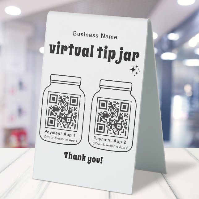 Virtual Tip Jar mit 2 QR Code Tischaufsteller (Von Creator hochgeladen)