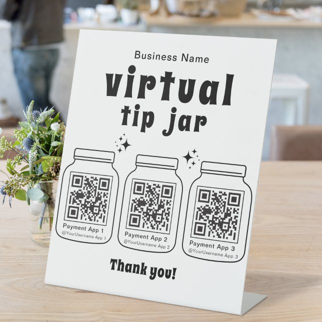 Virtual Tip Jar mit 3 QR Code Sockelschild (Von Creator hochgeladen)