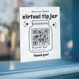 Virtual Tip Jar mit QR-Code Fensteraufkleber