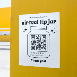 Virtual Tip Jar mit QR-Code Poster