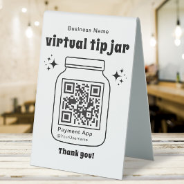 Virtual Tip Jar mit QR-Code Tischaufsteller
