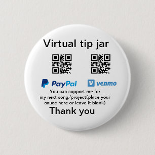 Virtual tip jar q oder Code-Geld-Spende PayPal ven Button