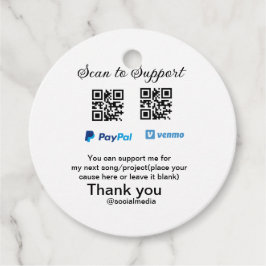 Virtual tip jar q oder Code-Geld-Spende PayPal ven Geschenkanhänger