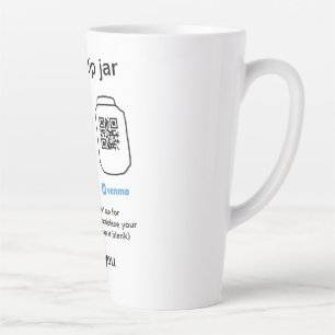 Virtual tip jar q oder Code-Geld-Spende PayPal ven Milchtasse