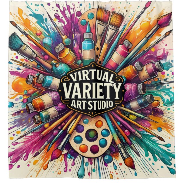 Virtual Variety Art Studio -  Duschvorhang (Vorderseite)