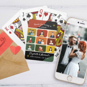 Virtual Video-Gastgeschenk Hochzeit im niedlichen  Spielkarten