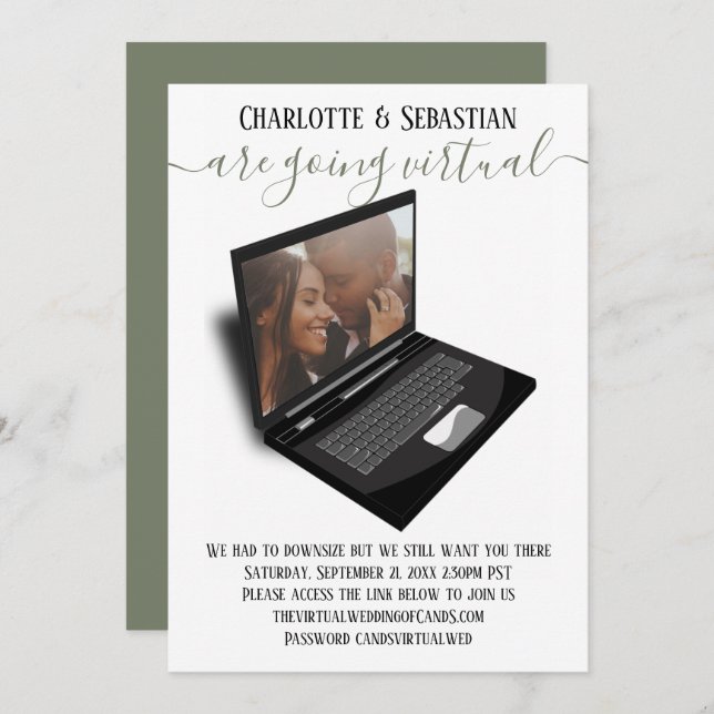 Virtual Wedding speichert das Date-Foto Save The Date (Vorne/Hinten)