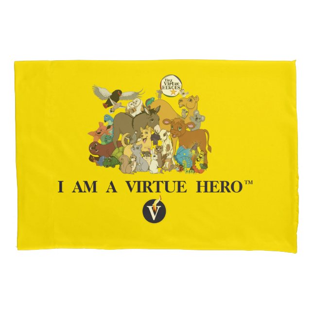 VIRTUE HEROES Characters Pillow Case - Gelb Kissenbezug (Vorderseite)