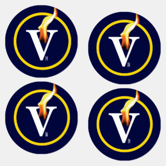 VIRTUE HEROES V-Flamme Eisen-Bekleidungsmarken Etiketten