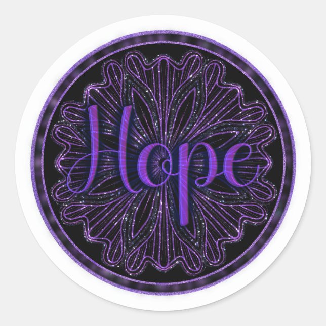 Virtue Hope Mandala Runder Aufkleber (Vorderseite)