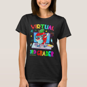 Virtuelle Apfelmaske der dritten Klasse zurück nac T-Shirt