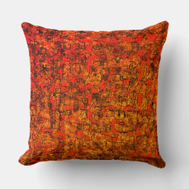 Virtuelle Baumrinde mit kleinen roten Flecken Kissen