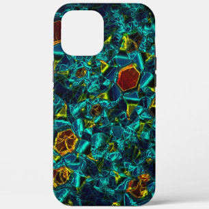 Virtuelle Blume in blauem Farbverlauf, zersplitter Case-Mate iPhone Hülle
