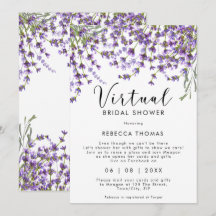 virtuelle Dusche per E-Mail-Lavendel Brautparty