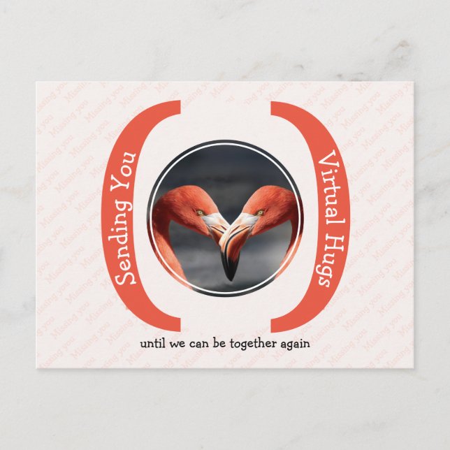 VIRTUELLE HUGS Fotovorlage senden Postkarte (Vorderseite)