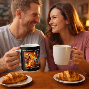 Virtuelle Kaffeeverbindung Kaffeetasse