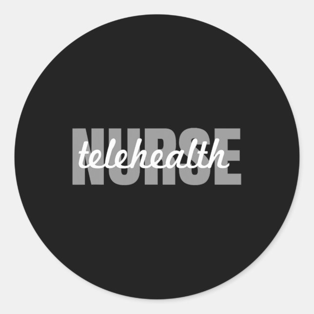 Virtuelle Krankenversorgung Runder Aufkleber (Vorderseite)