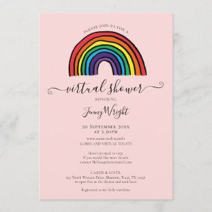 Virtuelle Online-Baby-Duschparty per Post Einladung