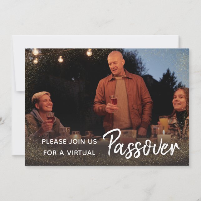 Virtuelle Pessach-Foto-Einladung Einladung (Vorderseite)