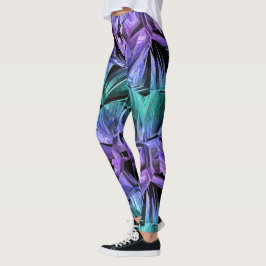 virtuelle Realität, dunkler Kristallverlauf : Leggings