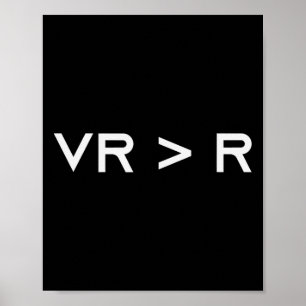 Virtuelle Realität ist größer als die Realität. Lu Poster