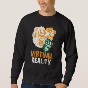 Virtuelle Realität VR Spiele Gaming Spieler Affe Sweatshirt