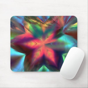 Virtueller Schmutz über Blume Kaleidoskop-Feuerora Mousepad