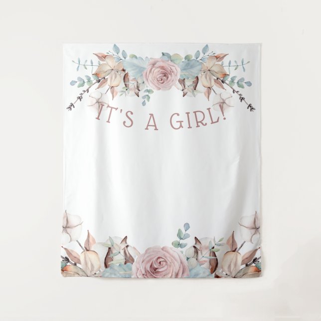 Virtueller Wald Boho-Duschhintergrund Wandteppich (Vorderseite)