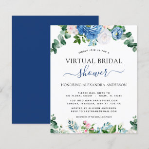 Virtuelles Brautparty Eukalyptus Blue Pink