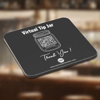 Virtuelles Trinkgeld-Glas, benutzerdefinierte QR-C Getränkeuntersetzer