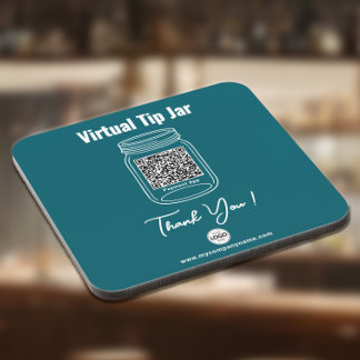 Virtuelles Trinkgeldglas, benutzerdefinierte QR-Co Getränkeuntersetzer