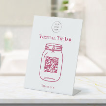 Virtuelles Trinkgeldglas mit Ihrem Firmenlogo & QR