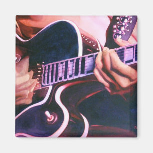 "Virtuose-" Gitarrist-Aquarell Magnet