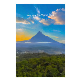 Virunga-Nationalpark, DR Kongo - Vulkan Fotodruck