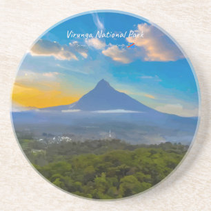 Virunga-Nationalpark, DR Kongo - Vulkan Getränkeuntersetzer