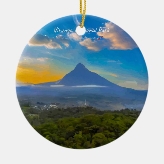 Virunga-Nationalpark, DR Kongo - Vulkan Keramik Ornament (Vorne)