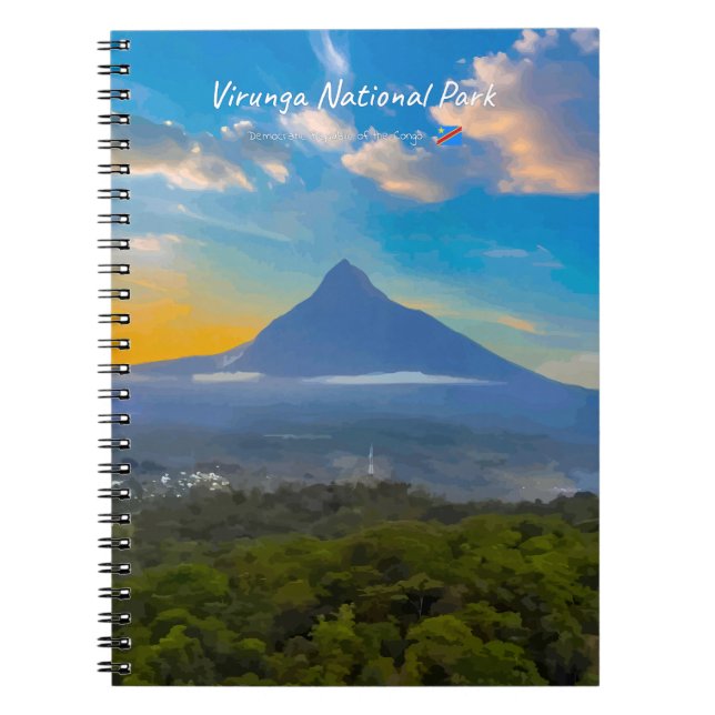 Virunga-Nationalpark, DR Kongo - Vulkan Notizblock (Vorderseite)