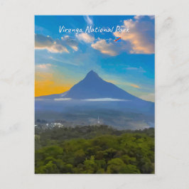 Virunga-Nationalpark, DR Kongo - Vulkan Postkarte