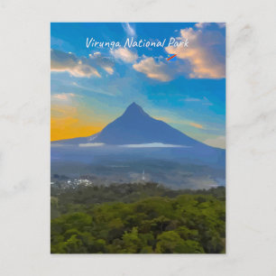Virunga-Nationalpark, DR Kongo - Vulkan Postkarte
