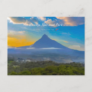 Virunga-Nationalpark, DR Kongo - Vulkan Postkarte