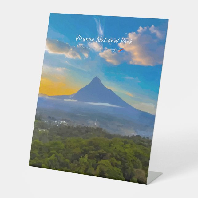 Virunga-Nationalpark, DR Kongo - Vulkan Sockelschild (Vorderseite)