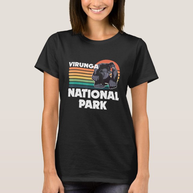 Virunga Park in Africa Gorilla Safari Souvenir Con T-Shirt (Vorderseite)