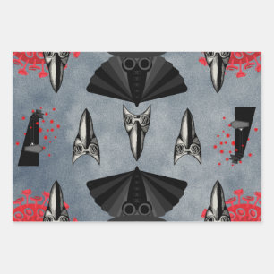 Virus-geplagter Pestarzt Geschenkpapier Set