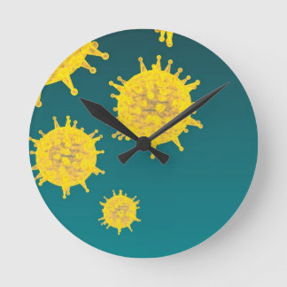 Virus Runde Wanduhr